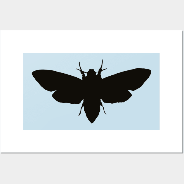 death's-head hawkmoth (silhouette) Wall Art by BludBros